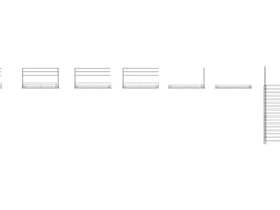 Modular Galvanised Steel Walkways Platforms and Stairs 3D model