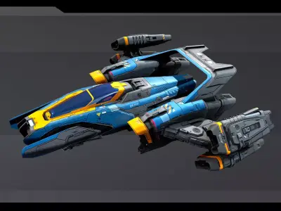 SF Fighter - Plug and Fly Low-poly 3D model