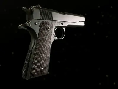 M1911A1 - Textured - Game Ready Low-poly 3D model