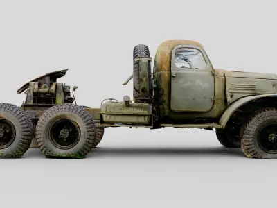 ZIL-157 Soviet multi-purpose military truck 3D model