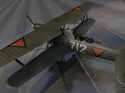 Fokker CX - Dutch 3D model
