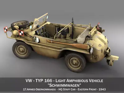 VW - Typ 166 - Schwimmwagen - 17 Armee HQ  3D model