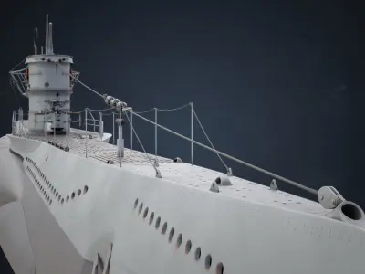 German Type VIIC U-Boat 3D model