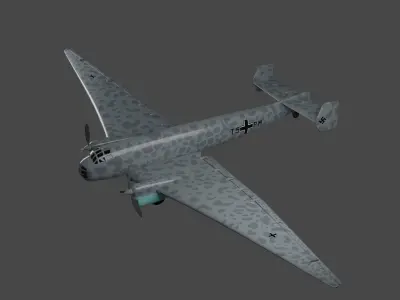 JUNKERS Ju86 R-1 GERMANYS U2 HIGHFLYING SPY PLANE - 3D model