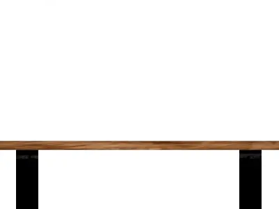 Wooden Table with Black Resin River Free 3D model