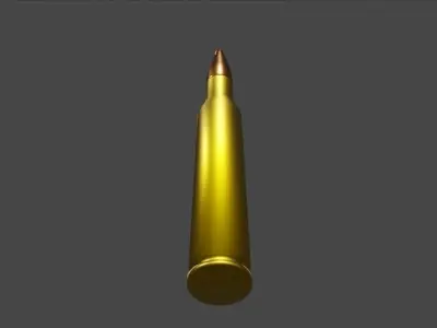 300 winchester magnum bullet Free low-poly 3D model