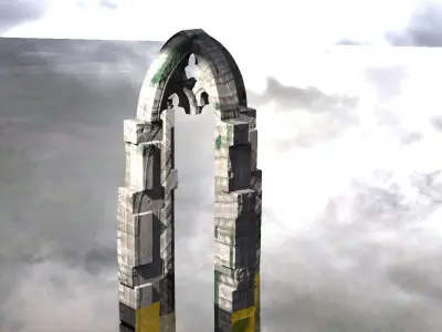 Aslan Narnian Empire Grand Arch Ruins kit bash 3D model