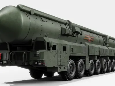 RS-24 Yars Topol-M Blender EEVEE-PBR 3D model