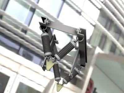 Electricity Poles Insulators 8 - Object 112 Low-poly 3D model