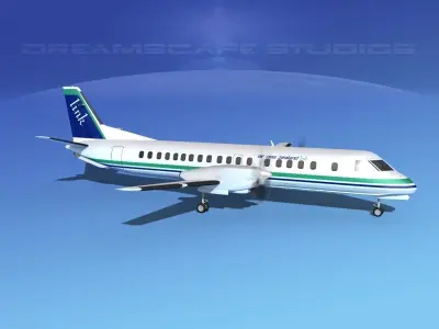 SAAB 2000 Air New Zealand Link 3D model