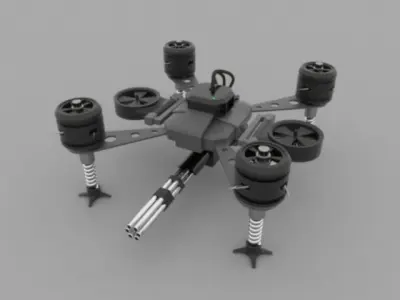 War dron Low-poly 3D model