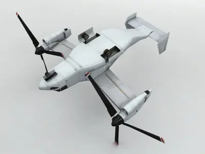 V22 Osprey Helicopter  Low-poly 3D model