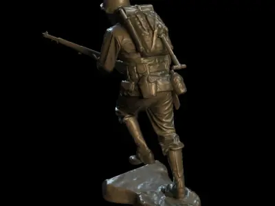 Soldier sculpture 3D print model