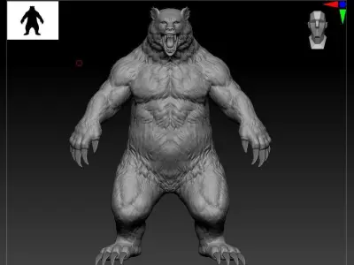 bear Rage beast strong sharp claw  3D model