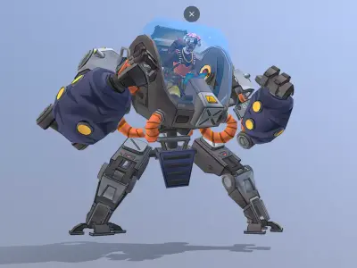 URBAN SCIFI MODIFIED LARGE ROBOT SLAM 3D model