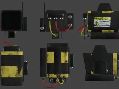 Flying Recon Robot - Game Ready Low-poly 3D model