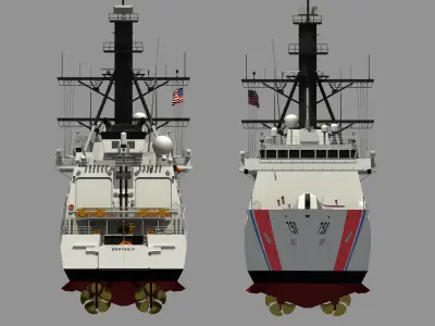 USCGC BERTHOLF US COAST GUARD CUTTER 3D model