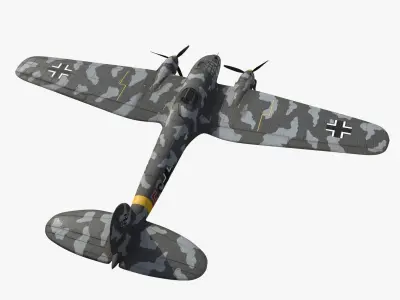 Heinkel He 111 5J-ES Low-poly 3D model