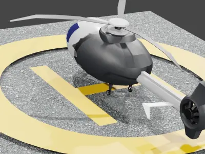 Enchanted Sky Blade - Fantasy Helicopter 3D Model 3D model