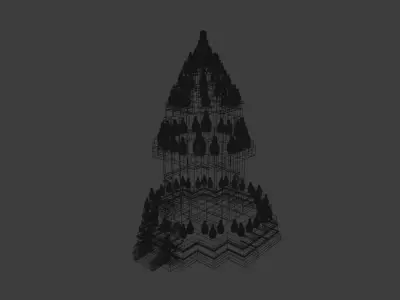 Prambanan Temple 3D model 3D model