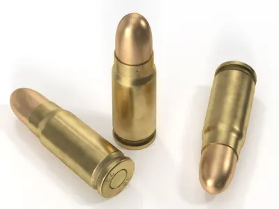 Soviet or Russian Pistol Cartridge for TT-33 3D model