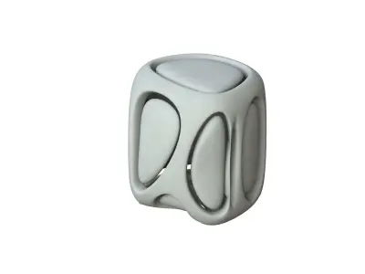 SciFi Cube Object No 67927 Low Poly Shape Low-poly 3D model