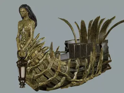 Pirate Ship Low-Poly 3D model Low-poly 3D model