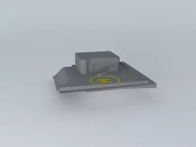 heliport landing place Free 3D model