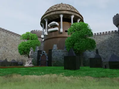 simple princess castle 3D model