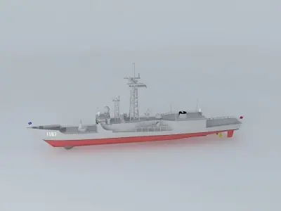Cheng Kung class frigate ROCS FFG 1107 Free 3D model