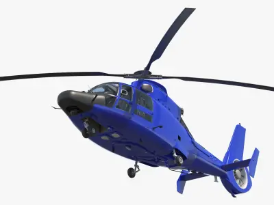 Blue Patrol Helicopter Rigged 3D model purchase