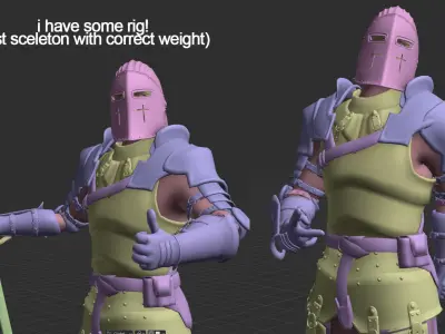 Knight Low-poly 3D model Low-poly 3D model
