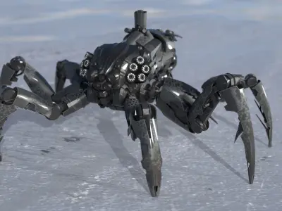 Hexapod Spider Bot 3D model
