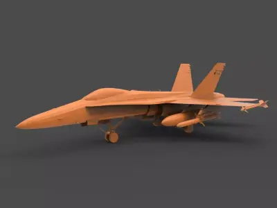 F-18 Hornet 3D print model