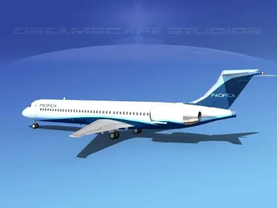 McDonnell Douglas MD-87 Pacifica Charter 3D model