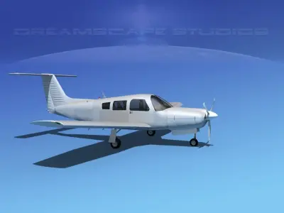Piper PA-28R-201 Arrow III Bare Metal 3D model