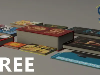 House Hold Series - 9 Book Chairs - Free Books Free 3D model