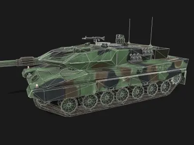 Tank Leopard 2A5 Low-poly 3D model
