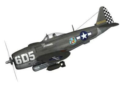 Republic P-47 Thunderbolt - Oh Johnnie 3D model