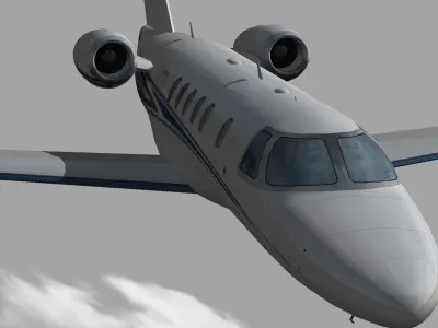 Cessna Citation CJ4 Low-poly 3D model