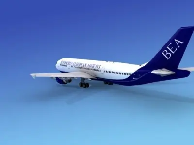 Airbus A300 Bosphorus European 3D model
