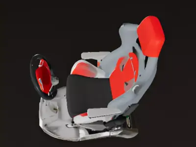 Racing Simulator Cockpit 3D model