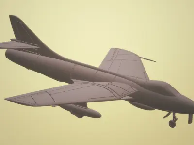 HAWKER HUNTER F4 AND F5 1-72 SCALE HIGHLY DETAILED MODEL 3D print model