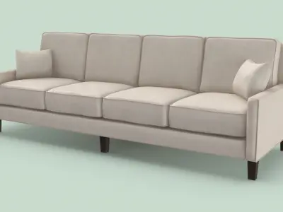 Classical 4 Seater Sofa 3D model
