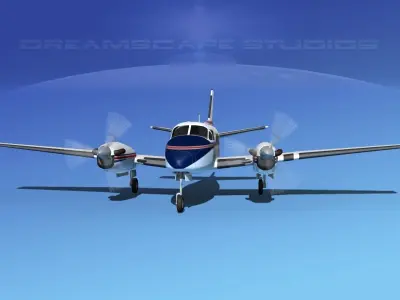 Beechcraft King Air C100 V10 3D model