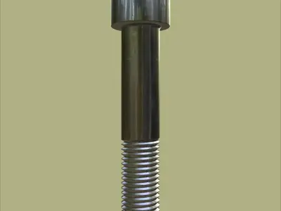 Steel Stained M12 Torx T55 Cap Bolt with PBR 4K 3D model