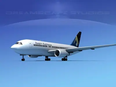 Boeing 767-100 Ansett 3D model
