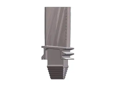 Turbine blade 3D print model