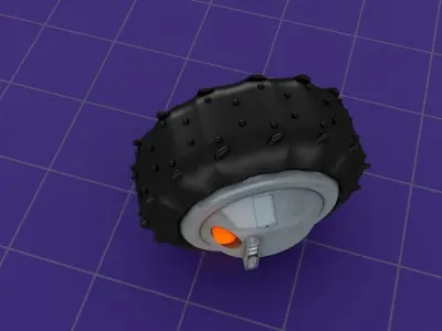 Futuristic Bike Wheel 3D model