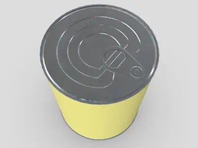 Tin Can 3 Low-poly 3D model